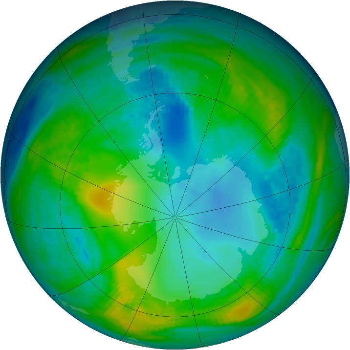 Antarctic ozone map for 11 May 1981
